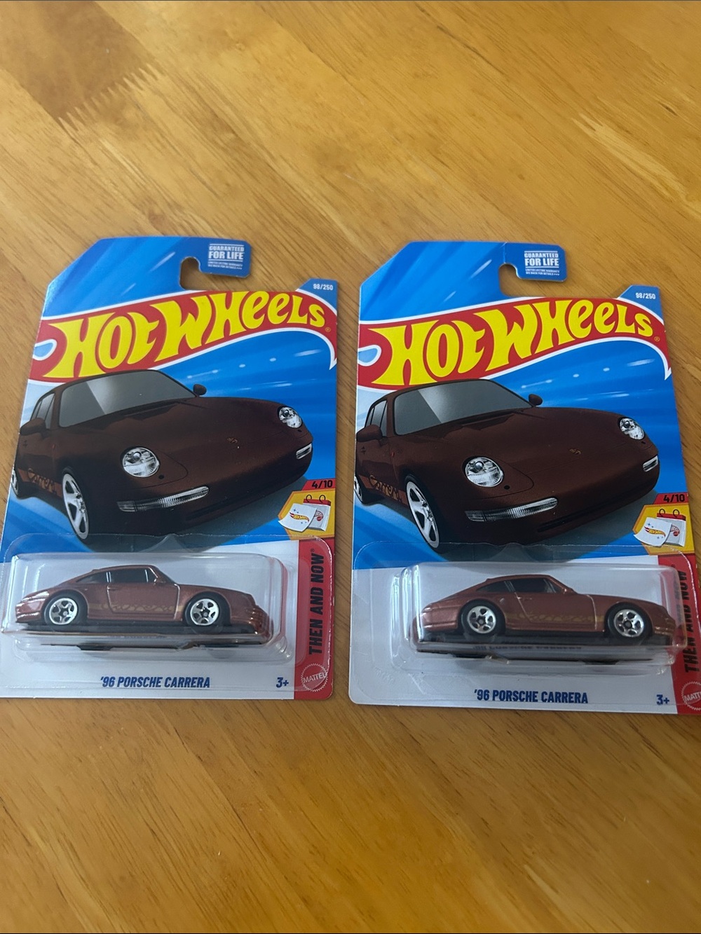 Hot Wheels '96 Porsche Carrera Toy Car - Metallic Brown (Pack of 2)